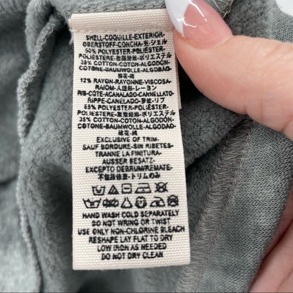 Free People Mini skirt size small gray with elastic waist - Picture 6 of 7